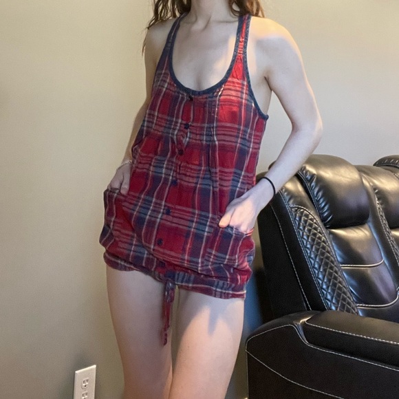 plaid tank dress - Picture 2 of 4